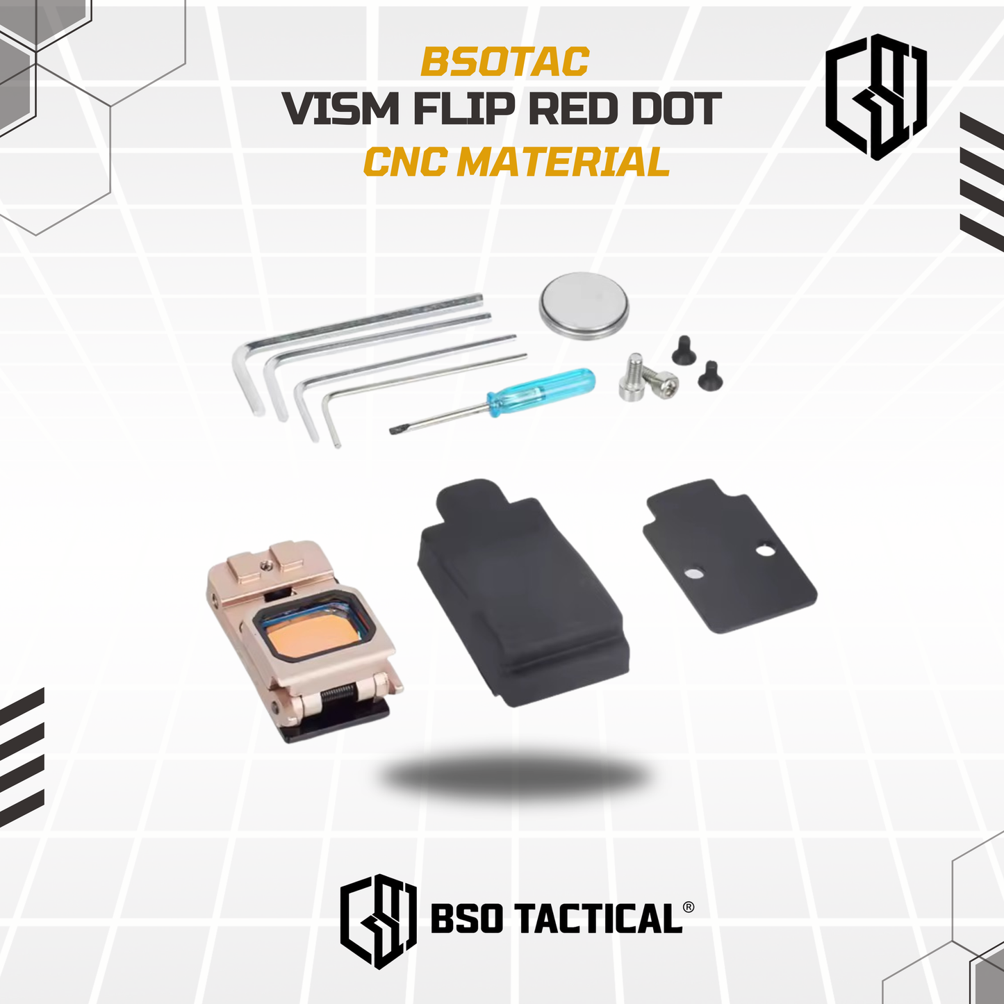 Vism Flip Red Dot Scope Sight RMR Holosight With Mount Picatinny Metal