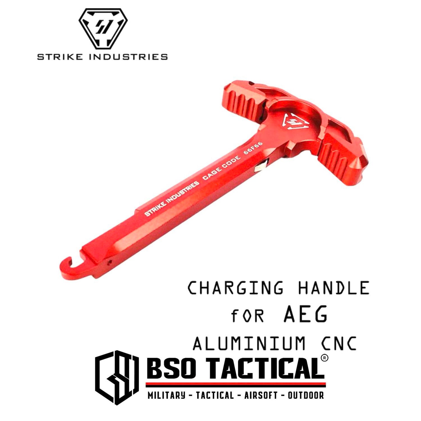 SI Style Latchless Charging Handle Metal CNC for WGG AEG M 4 AR 15