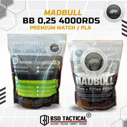 Madbull BB 0.25 0,25 4000rds Premium Match PLA BIO Degradable - ORIGINAL