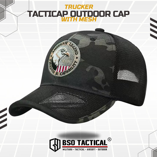 Eagle Embroidery Trucket Outdoor Tactical Mesh Cap Camouflage Hat Allsize