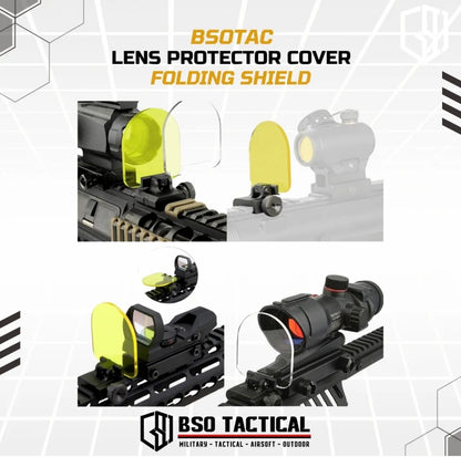 BSOTAC Lens Protector Cover Scope Bulletproof BB Folding Shield Holosight