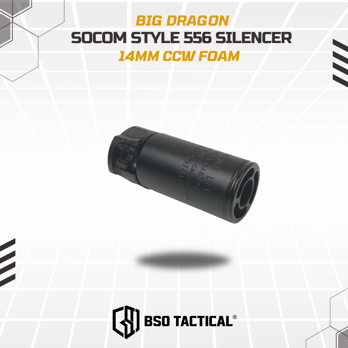 SF SOCOM Style 556 Foam Mock Suppressor with Flash Hider 14mm CCW Full Metal Marking