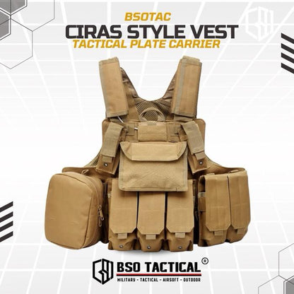 Rompi Olahraga CIRAS Outdoor Vest Full Set Pouch untuk Olahraga Luar Ruangan Sport