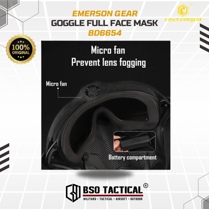 Emerson Gear Tactical Goggle Full Face Mask with Fan Anti Fogging - BD6654