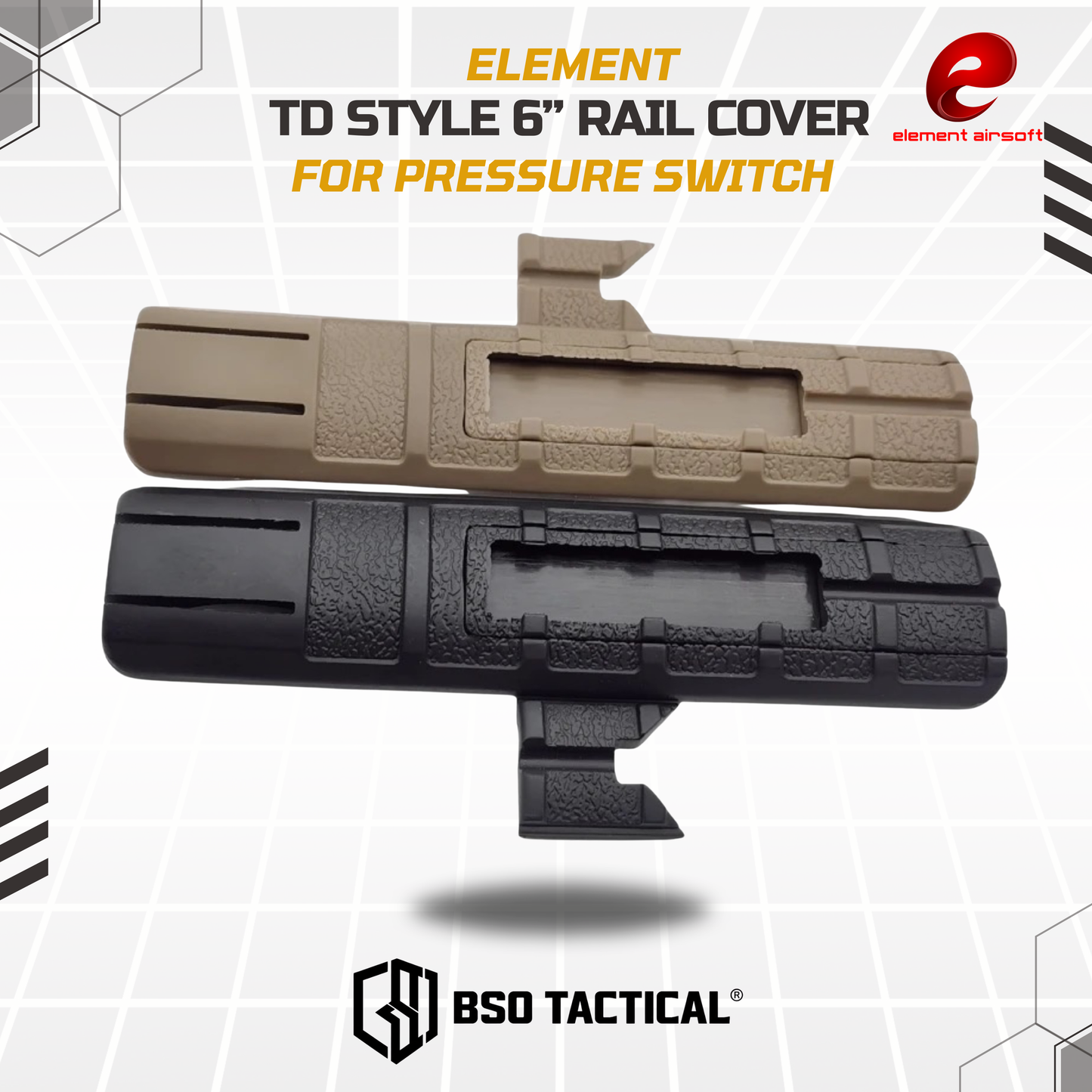 Element TD Style Battle Grip 6” with Pocket Pressure Switch Polymer