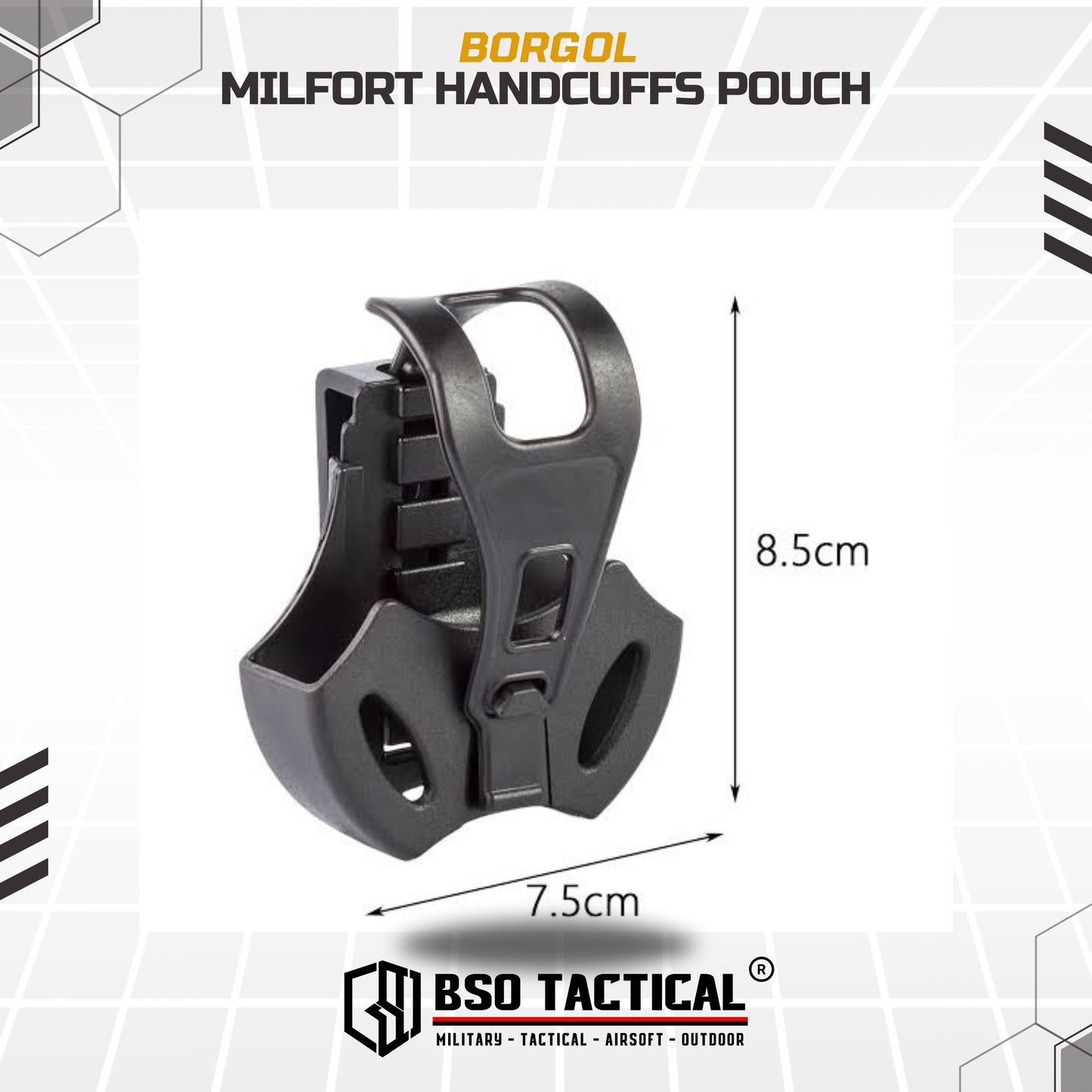 Milfort Borgol Holder Tactical Holster Handcuffs Nylon Holder Case Waist Belt Molle