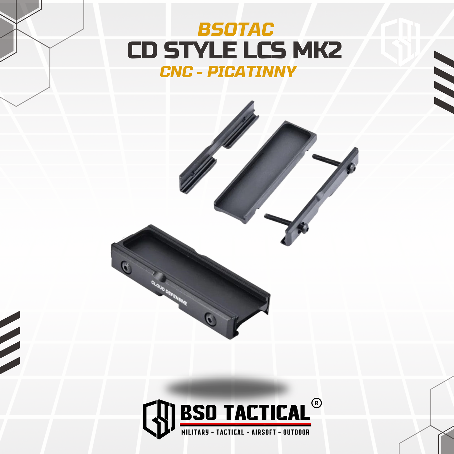 CD Style MK2 Remote Swtich Rail Panel Picatinny Cable System CNC LCS