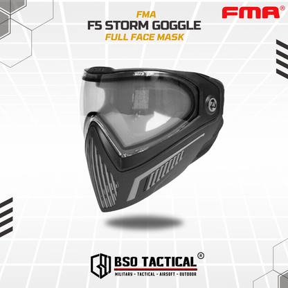 FMA F5 Google Storm Tactical Full Face Mask Clear Lens - TB1688