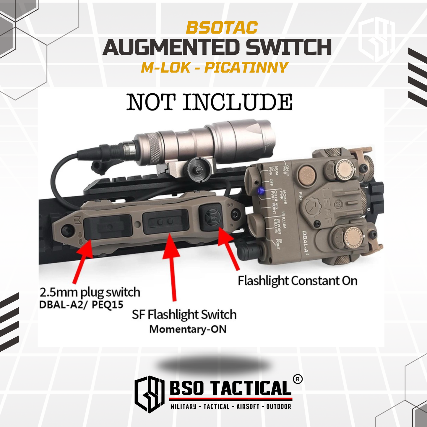 Tactical Augmented Pressure Remote Dual Switch DBAL A2 ANPEQ M300 M600