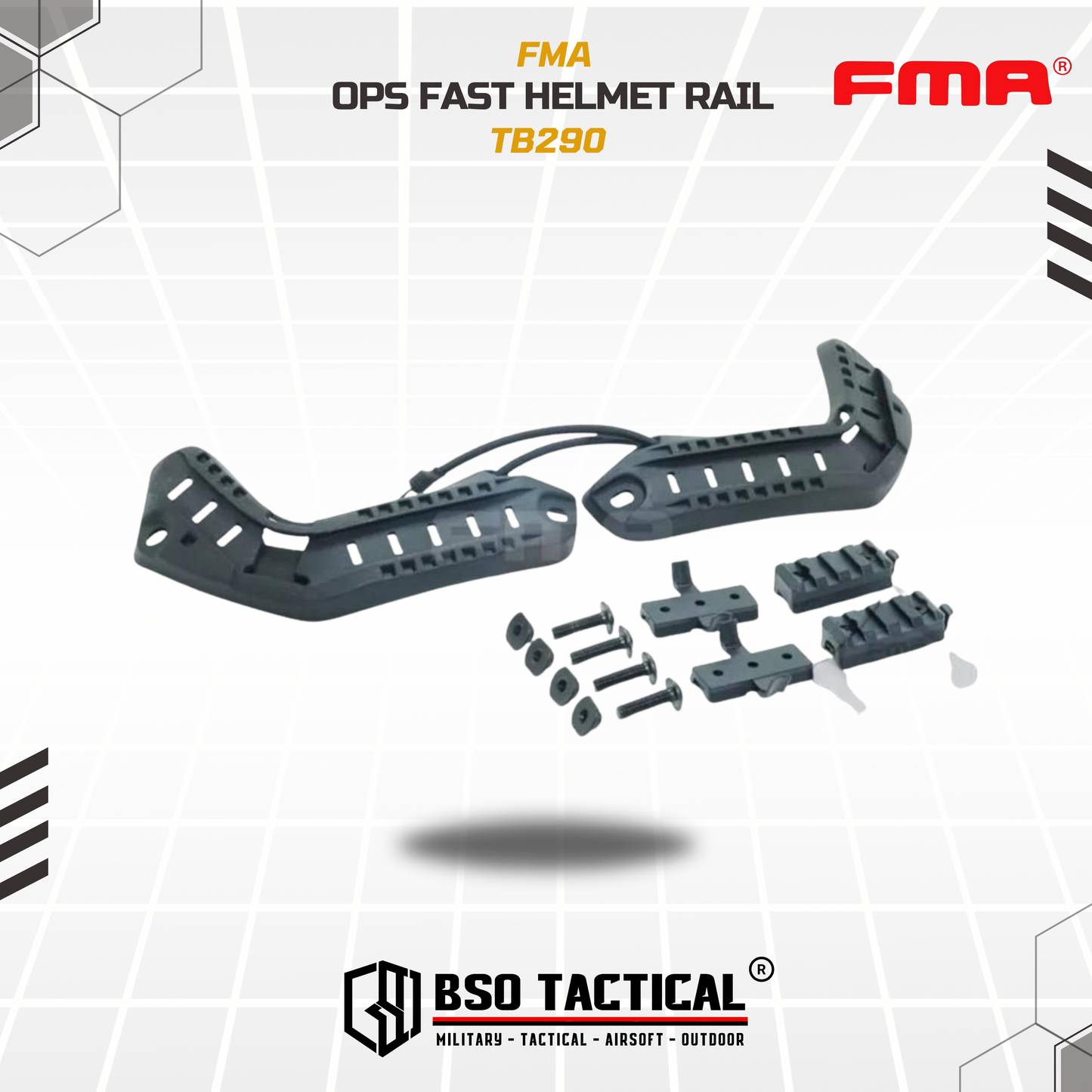 FMA OPS Fast Tactical Rail for Helmet PJ/MH/MICH ACH - TB290
