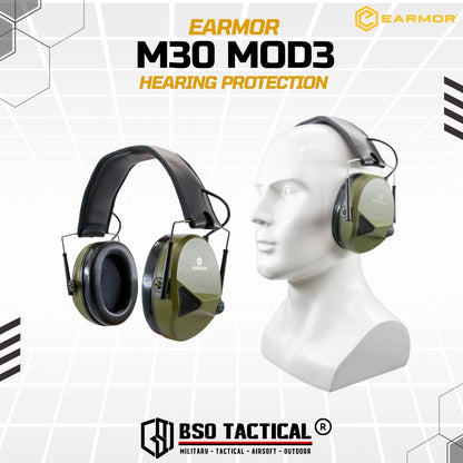 Earmor M30 MOD3 Tactical Electronic Hearing Protection IPSC - ORIGINAL