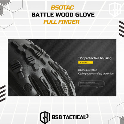Battle Wood Outdoor Tactical Motorcycle Glove Full Finger Protection Multifungsi - ST1805