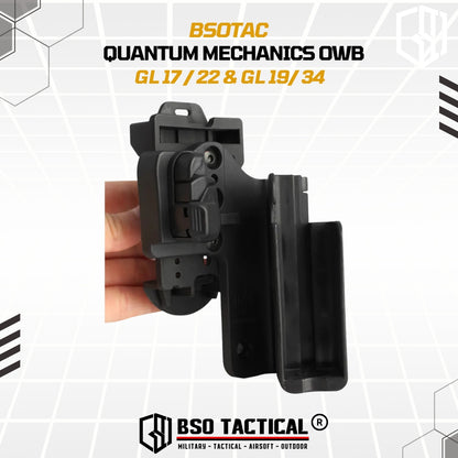Tactical Holster Quantum Mechanics OWB Quick Release IPSC GL17 19 22