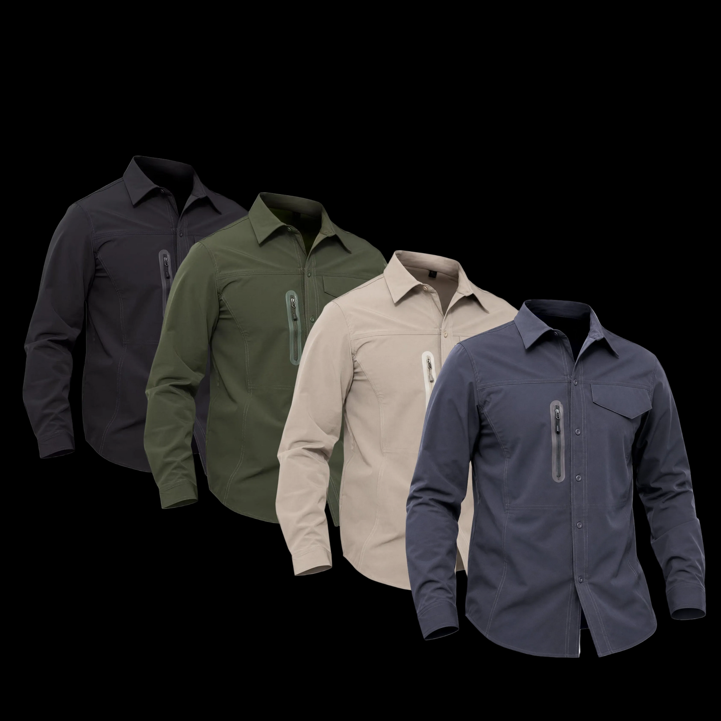 Kemeja Parasut Tactical Quick Dry Combat Long Sleeve Shirt Outdoor Casual Pria