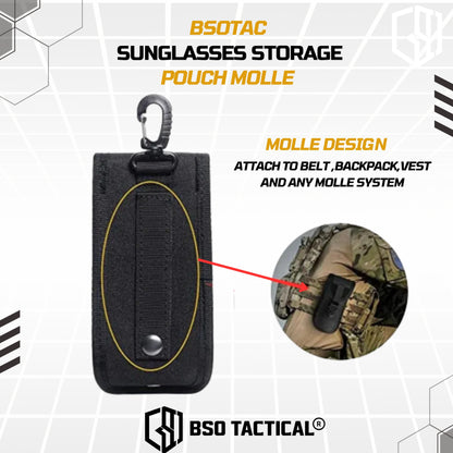 BSOTAC Tactical Sunglasses Storage Pouch Molle Clip Tempat Kacamata Multifungsi