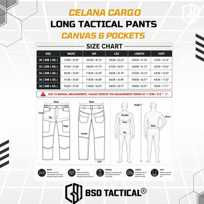 Celana Outdoor Cargo Long Tactical Pants Canvas 6 Pockets Casual Loose Pria Panjang Army