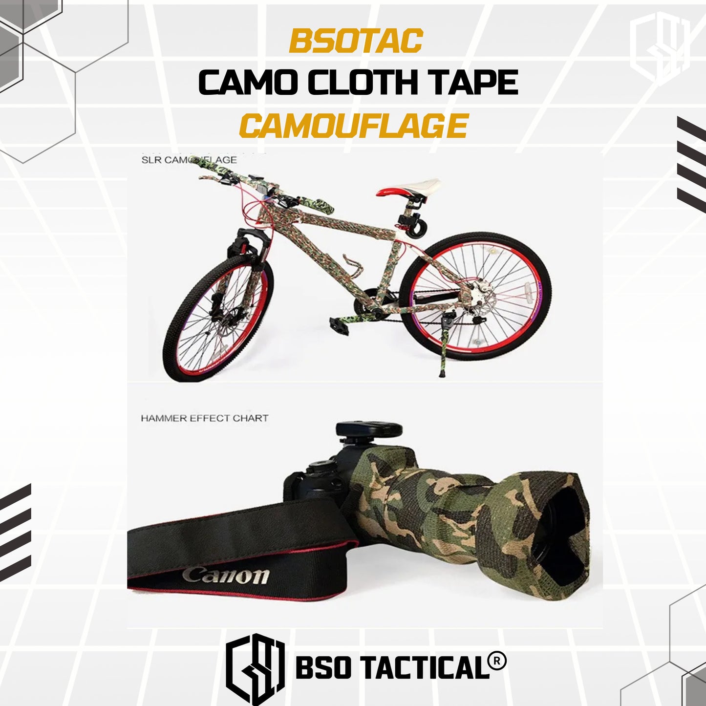 Camo Cloth Tape Not Sticky Outdoor Accesories Camouflage Multifunction Anti Lengket for Outdoor Tactical Activity
