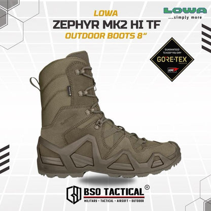 Sepatu Tactical LOWA ZEPHYR MK2 GTX HI Outdoor Boots Shoe High ORIGINAL