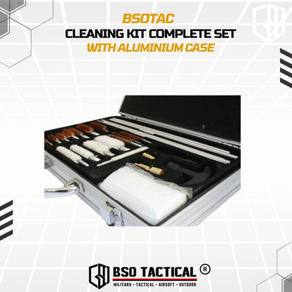 Cleaning Kit Tactical for Barrel Cleaner Complete Set with Alumuniun Case Outdoor