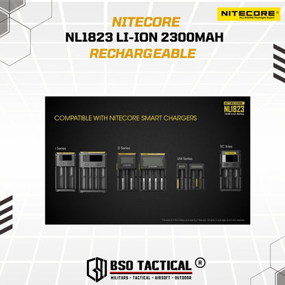 NITECORE Baterai Rechargeable 18650 Li-Ion 3.7V 2300mAh 1 - NL1823