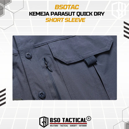 BSOTAC Kemeja Outdoor Lengan Pendek Tactical Short Sleeve Casual Shirt Summer Camping Hiking Quick Dry Baju Army Quick Dry