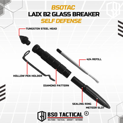Laix Tactical Pen B2 Glass Breaker EDC Self Defense Survival Tools