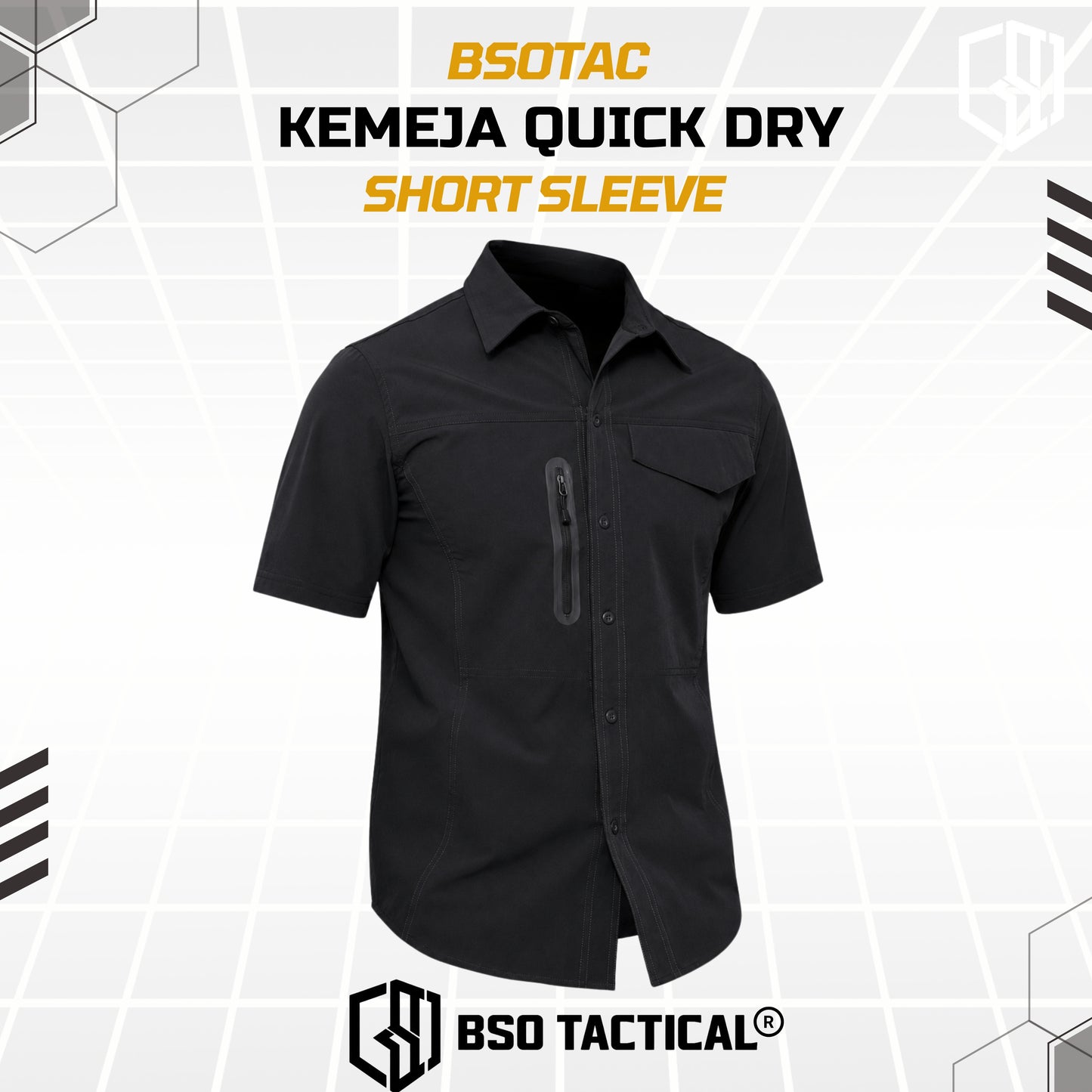 Kemeja Parasut Tactical Quick Dry Combat Short Sleeve Shirt Army Stretch Outdoor Pria Soft Casual Basic