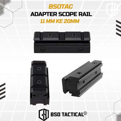Adapter Scope Rail 11 mm ke 20mm Tactical Hunting Mounting Full Metal