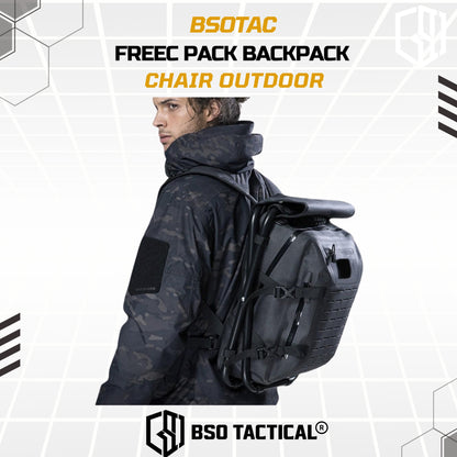 Freec Pack Tactical Outdoor Backpack Chair Camping Hiking Bag Molle
