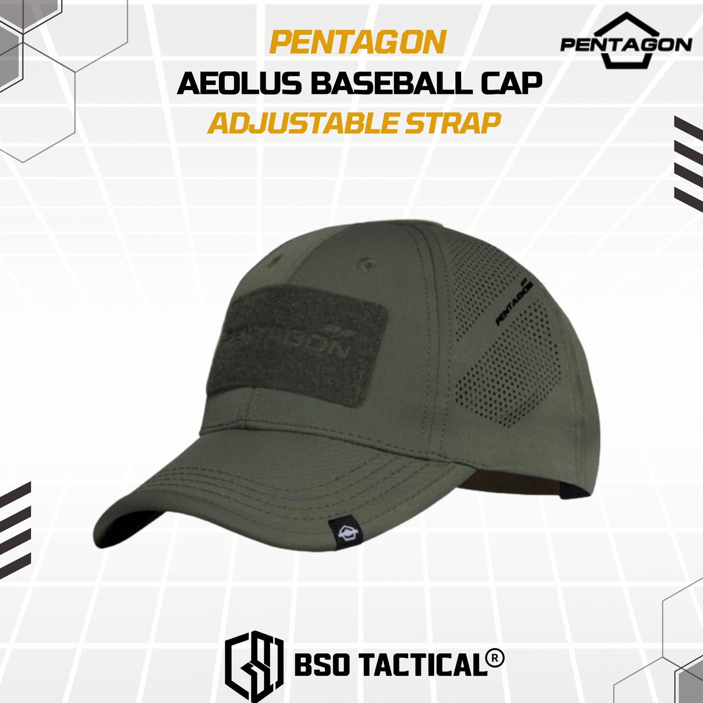 Topi Pentagon Aeolus Baseball Cap with Adjustable Strap Outdoor Casual Cap