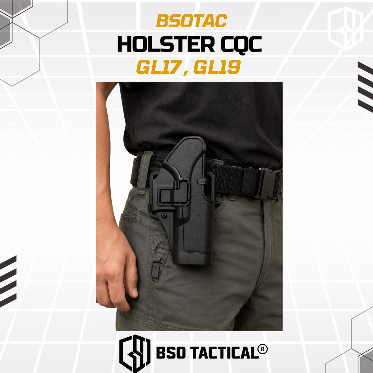 Holster Tactical GL 17 19 CQC Waist Paddle Belt Loop GBB GBBR
