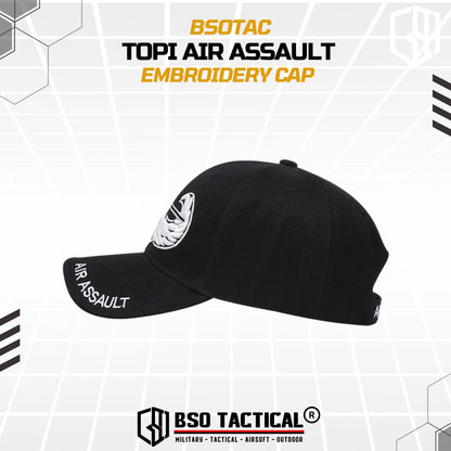 Topi Bordir Air Assault Tactical Hat Embroidery Cap Outdoor