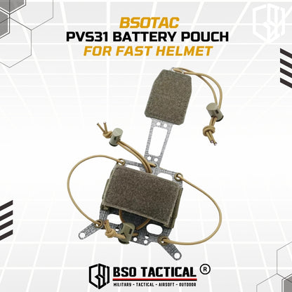 FC Style Tactical Battery Case PVS31 Pouch for Helmet Retention System
