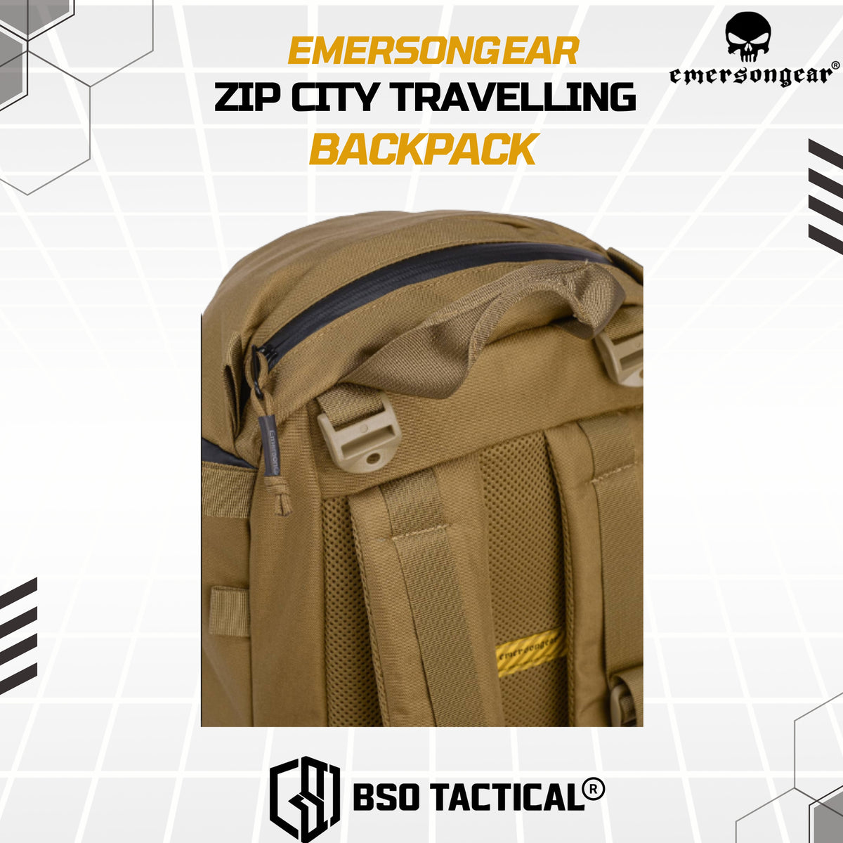 Tas Ransel Outdoor Emerson Zip City Casual EDC Backpack EM9323