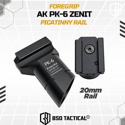 AK Tactical Vertical Foregrip PK-6 Zenit Style 20mm Picatinny Rail CNC