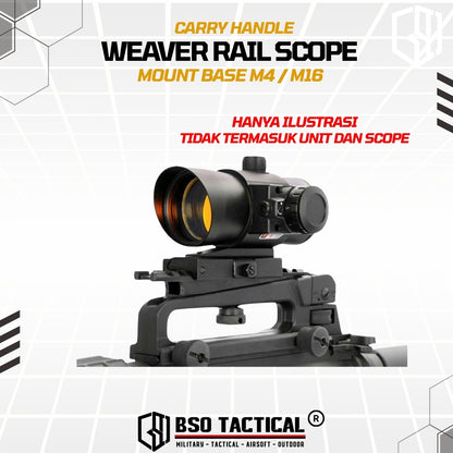 Carry Handle weaver Rail Scope Mount Base M4/M16 Picatinny Rail 20mm