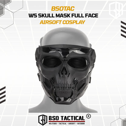 WoSport Masker Full Face Tactical Mask Skull Cosplay Tengkorak Mask Motorcycle