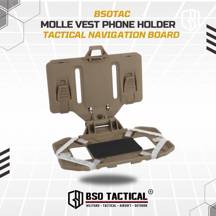 WS Tempat HP Dada Navigation Board Vest Phone Holder Molle Polymer Universal Mobile Smart Phone Case Smartphone