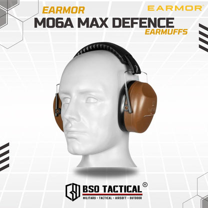 Earmor M06A Hearing Protection Max Defense Tactical Safety Earmuff