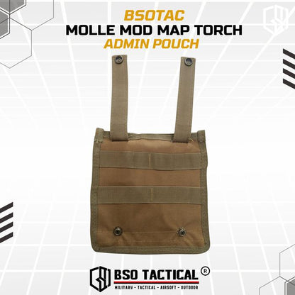 Tactical Molle Mod Map Torch Knife Admin Pouch Rompi Vest Tactical