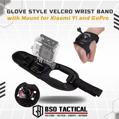 Glove Wrist Band Mounting for Action Cam Outdoor Camera Kamera