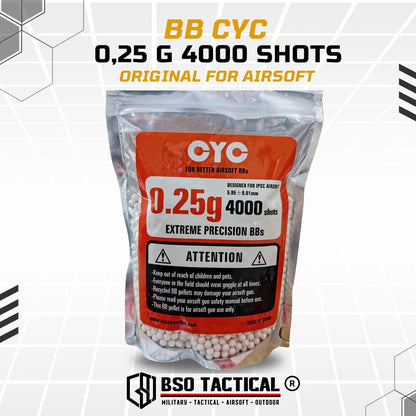BB CYC 0.25 g / 0,25 g 4000 Shots Original For Airsoft - ORIGINAL