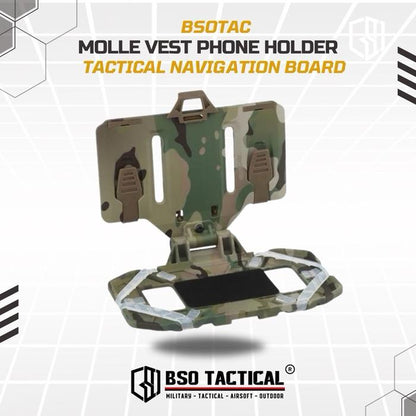 WS Tempat HP Dada Navigation Board Vest Phone Holder Molle Polymer Universal Mobile Smart Phone Case Smartphone