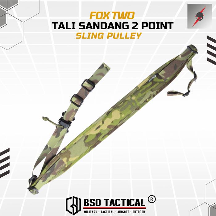 FOX TWO Tactical Tali Sandang 2 Point Sling Pulley - ORI Foxtwo