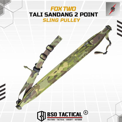 FOX TWO Tactical Tali Sandang 2 Point Sling Pulley - ORI Foxtwo
