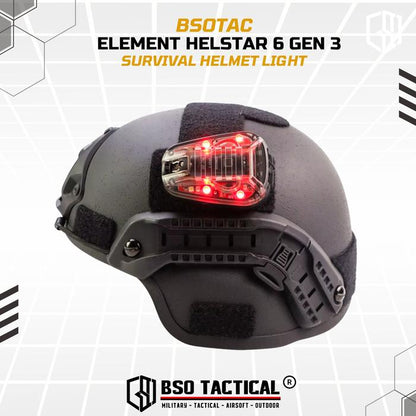 Lampu Outdoor Light Helstar 6 Gen 3 Survival Helmet Light Signal Lamp