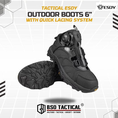 Sepatu Outdoor ESDY 6" Tactical Hiking Boots Import