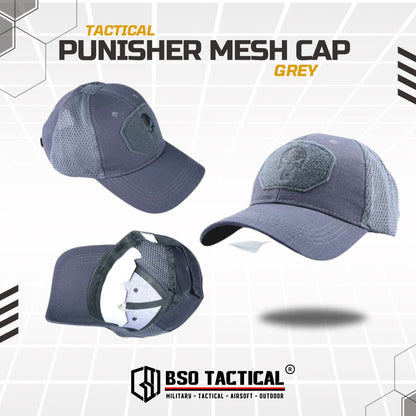 Topi Velkro Punisher Tactical Outdoor Mesh Hat Ripstop Allsize