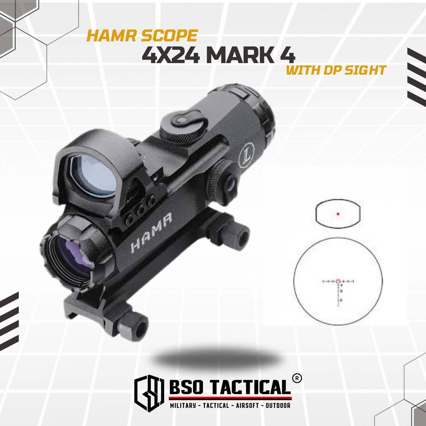 Leupold 4x24 HAMR Magnifier Combo DP Pro Red Dot Scope Sight Tactical Scope Picatinny - Reps