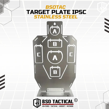 Target Plate Stainless Steel IPSC Practice Competition untuk Latihan WGB GBB GBBR